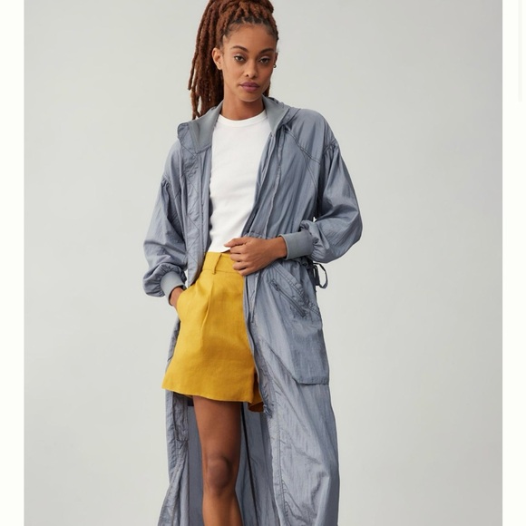 DAILY PRACTICE BY ANTHROPOLOGIE LIGHTWEIGHT DRAWSTRING LONG JACKET - Large - Picture 2 of 10